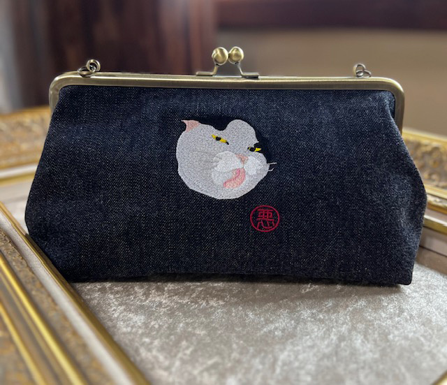 動物愛護 がま口角 ハチワレ 吉富町/猫山商事 [BGBE013] がま口 ガマ口 福岡県