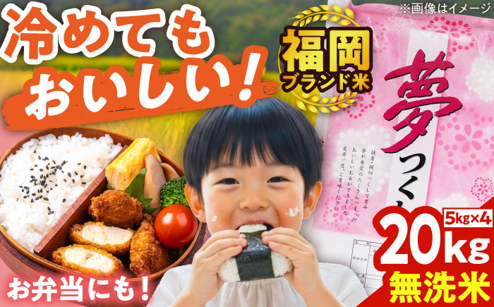 【令和7年度産】無洗米 夢つくし 20kg 精米 有限会社ファインリョーコク/吉富町 [BGBV019]