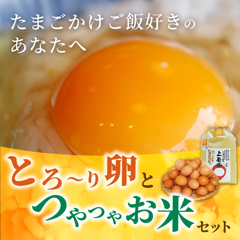 上毛町産の「たまごかけご飯セット」（卵20個・米2kg）（専用醤油なし版） C01707