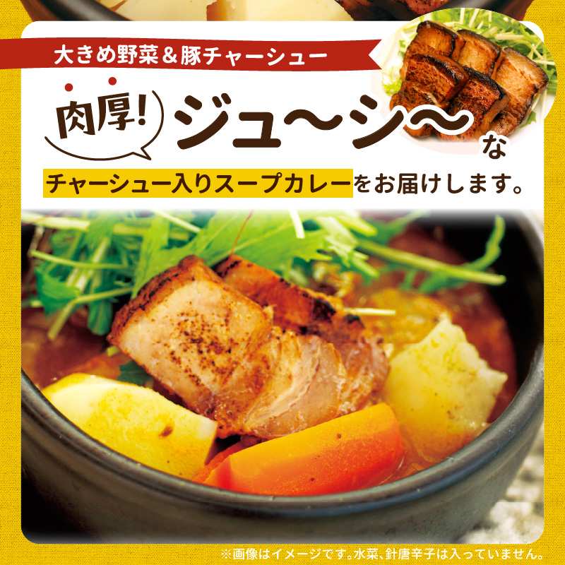 【ナチュラルファーム菓樹】農園野菜と自家製もち豚チャーシューのスープカレー 3個セット NK0206