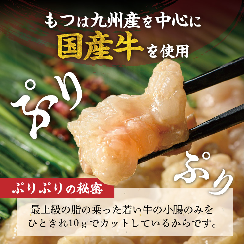 【定期便】博多もつ鍋おおやま もつ鍋しょうゆ味2人前 3回（毎月）コース 06T-014