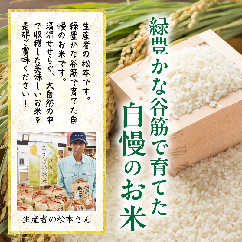 【令和7年産 新米】松本さんが作った上毛町尻高地区産の厳選米「夢つくし」5kg　K05806