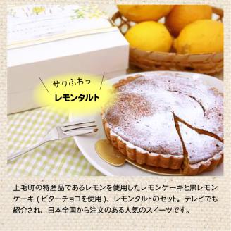 上毛町産レモンを使ったふわふわレモンケーキ&黒レモンケーキ・サクふわレモンタルトのセット　KT1002