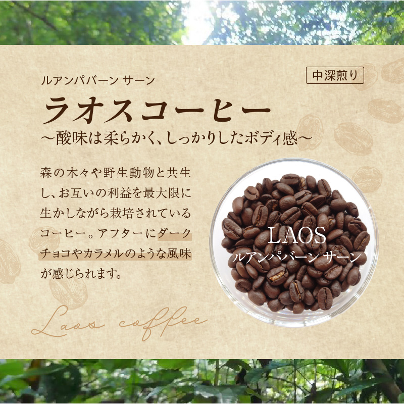 風味際立つ　手鍋焙煎コーヒー豆(アジア編)200g×2袋 SC0107