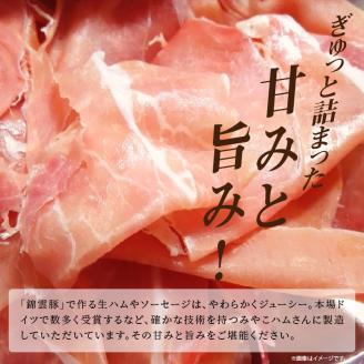 【ブランド豚肉】お米育ちの錦雲豚　絶品！生ハムとソーセージセット　FN1002