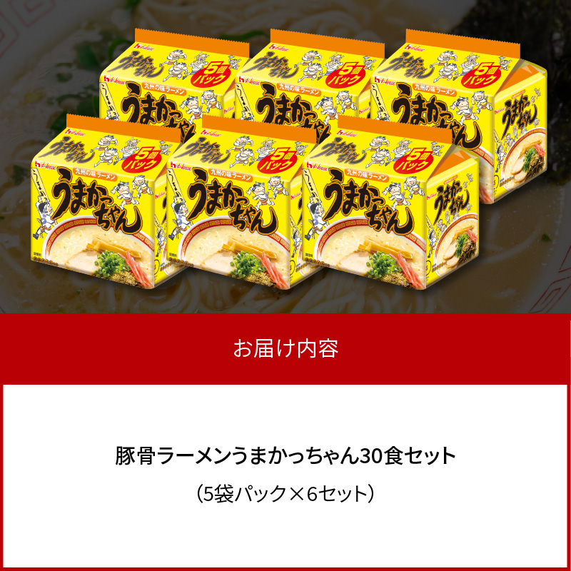 豚骨ラーメン　うまかっちゃん30食セット（5袋パック×6セット） PC7406