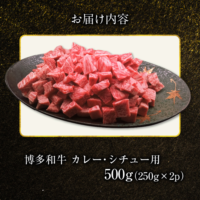 博多和牛 カレー・シチュー用 500g（250g×2p） KY5506