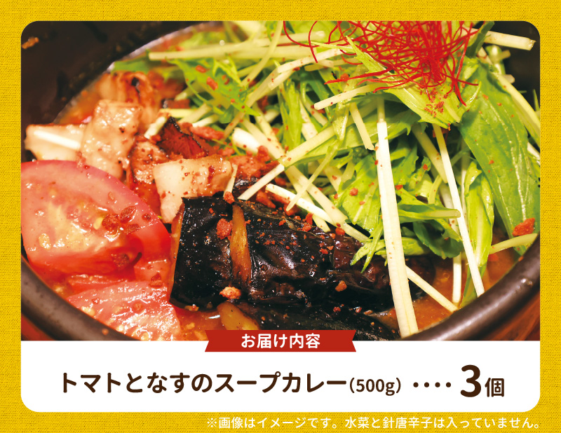 【ナチュラルファーム菓樹】トマトとなすのスープカレー 3個セット NK0506