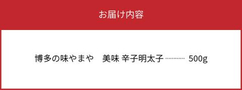 博多の味やまや　美味 辛子明太子　500g　TY0601