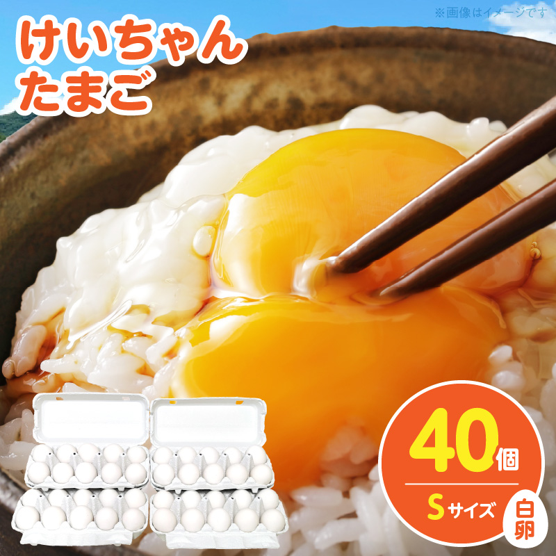 けいちゃんたまご　白　Sサイズ　40個 C00107