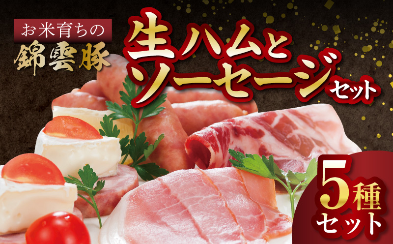 【ブランド豚肉】お米育ちの錦雲豚　絶品！生ハムとソーセージセット　FN1002