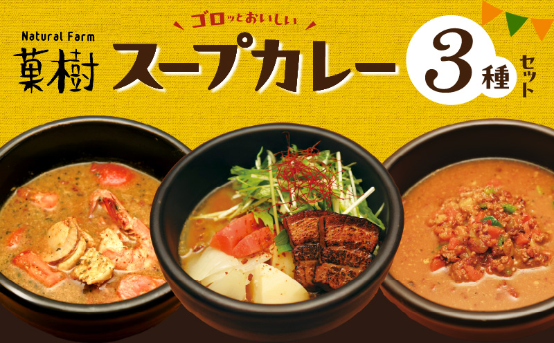 【ナチュラルファーム菓樹】スープカレー 3種セット NK0806