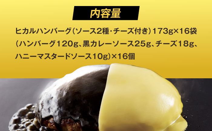 【ヒカル考案！】冗談抜きで旨い ハンバーグ 120g×16袋 (黒カレーソース×ハニーマスタード+チーズ)《築上町》【株式会社 ジョイフル】 [ABAA010]