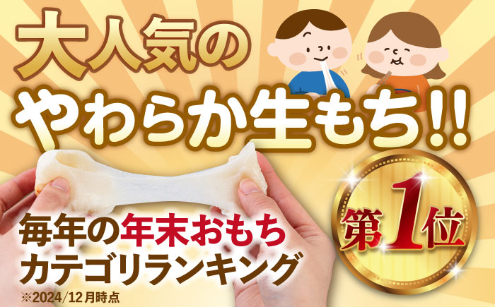 【年内発送】築上町産 本格 杵つき 生もち 60個 (10個×6パック)《築上町》【アルク農業サービス合同会社】餅 お餅 もち [ABAB001]