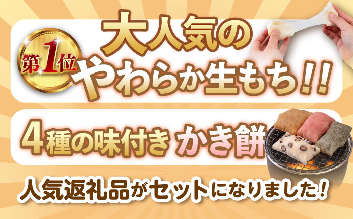 【先行予約】築上町産 本格 杵つき 生もち + かき餅 セット 5種類(9袋)《築上町》【アルク農業サービス合同会社】 餅 お餅 もち 【2026年1月中旬以降順次発送】[ABAB004]