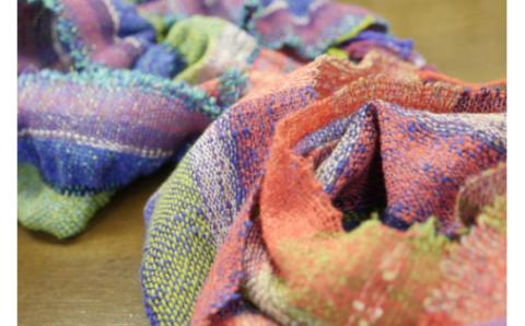 さをり織り ミニストール 1枚(春夏用)《築上町》【(有)とよべ呉服店】 [ABBL003]