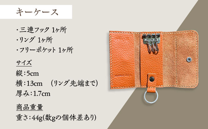 【職人手作り】イタリア産 アドリア牛革 シンプルキーケース（選べる15色）《築上町》【たけもとかばん】革製品 レザー 牛革 [ABAM029]