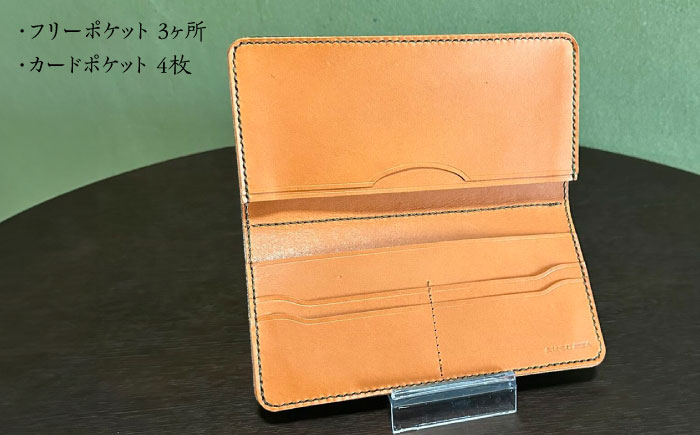 【職人手作り】迷彩柄イタリア産エル・ヴァケーロ牛革 二つ折り長財布 （迷彩柄2色）《築上町》【たけもとかばん】 革製品 レザー 牛革 [ABAM040]