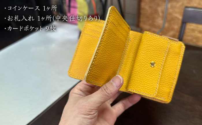 【職人手作り】イタリア産 アドリア牛革 ベーシック二つ折り財布タイプ２（225通りの組み合わせ）《築上町》【たけもとかばん】革製品 レザー 牛革 [ABAM057]