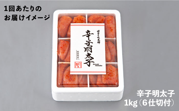 【全10回定期便】博多の味本舗 辛子明太子切れ子1kg(6仕切付)《築上町》【博多の味本舗】 [ABCY048]