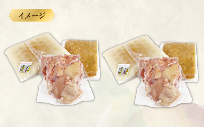 【全12回定期便】博多水炊き（ありた鶏ぶつ切り・つみれ）セット4～6人前《築上町》【株式会社ベネフィス】 [ABDF078]