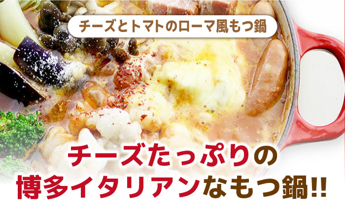 【全6回定期便】博多鍋セット（2） 進化したもつ鍋！「明太もつ鍋」と「トマトとチーズのローマ風もつ鍋」4～6人前《築上町》【株式会社ベネフィス】 [ABDF095]