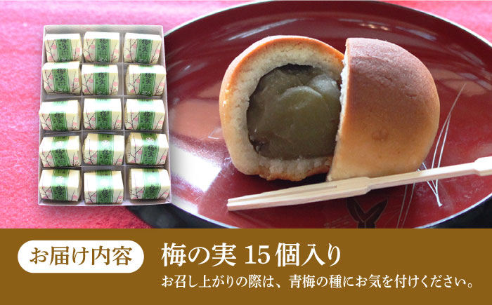 【年内発送】【老舗の菓子屋 鹿の子】築上銘菓「 梅の実 」15個《築上町》【有限会社 御菓子司 鹿の子】 [ABAC004]