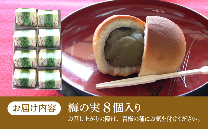【年内発送】【老舗の菓子屋】築上銘菓「 梅の実 」8 個《築上町》【有限会社 御菓子司 鹿の子】 [ABAC016]
