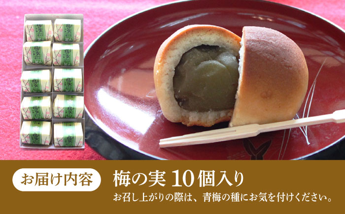 【年内発送】【老舗の菓子屋】築上銘菓「 梅の実 」10 個《築上町》【有限会社 御菓子司 鹿の子】 [ABAC018]