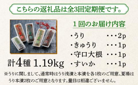 【全3回定期便】【明治神宮ご奉献品】奈良漬 「琥珀漬」4種 1.19kg 詰め合わせ《築上町》【有限会社奈良漬さろん安部】奈良漬け 奈良漬 ギフト 贈り物 贈答 無添加 手作り 漬物 漬け物 つけもの お茶請け お茶漬け ご飯 米 お供 おつまみ おかず [ABAE046]