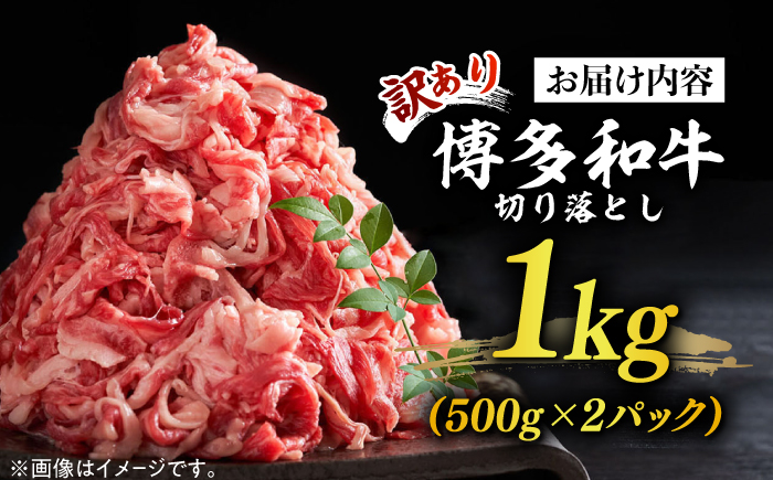 【たっぷり大容量！】博多和牛 切り落とし 1000g (500ｇ×2P)《築上町》【株式会社MEAT PLUS】 [ABBP010]