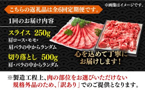 【全6回定期便】【訳あり】博多和牛 しゃぶしゃぶ すき焼き 750gセット《築上町》【株式会社MEAT PLUS】 [ABBP086]