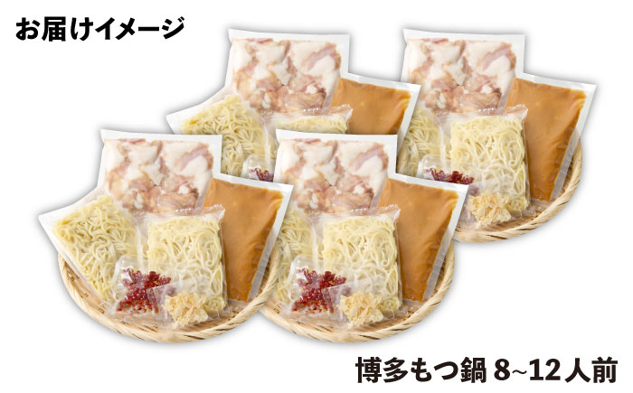博多の味本舗 厳選国産牛博多もつ鍋 みそ味パーティーセット12人前(3人前×4セット)《築上町》【博多の味本舗】 [ABCY028]
