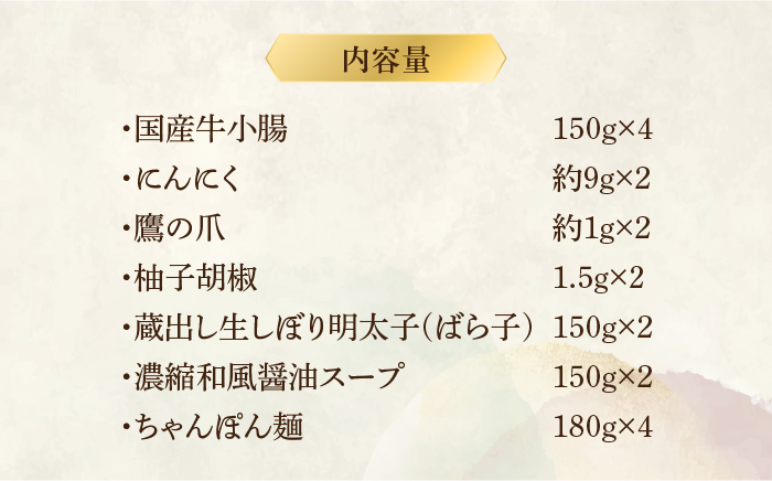 博多明太もつ鍋セット（4～6人前）《築上町》【株式会社ベネフィス】 [ABDF007]