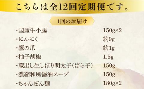 【全12回定期便】博多明太もつ鍋セット（2～3人前）《築上町》【株式会社ベネフィス】 [ABDF048]