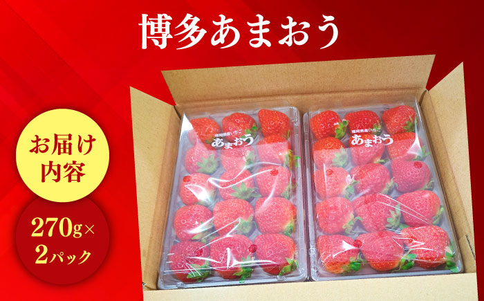 【2月より順次発送】農家直送 朝採り新鮮いちご【博多あまおう】約270g×2《築上町》【株式会社H&Futures】 [ABDG003]