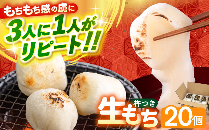 【順次発送】築上町産 本格 杵つき 生もち 20個 (10個×2パック)《築上町》【アルク農業サービス合同会社】 餅 お餅 もち [ABAB007]