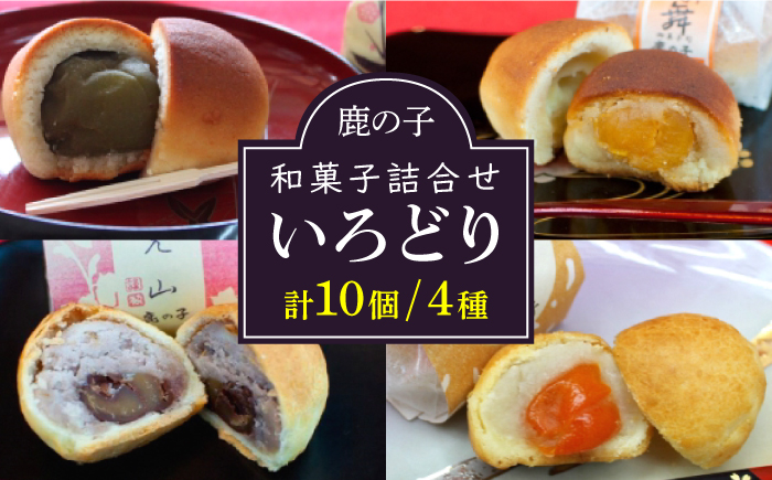 【年内発送】【老舗の菓子屋 鹿の子】和菓子 詰め合わせ「いろどり」4種 10個《築上町》【有限会社 御菓子司 鹿の子】 [ABAC002]
