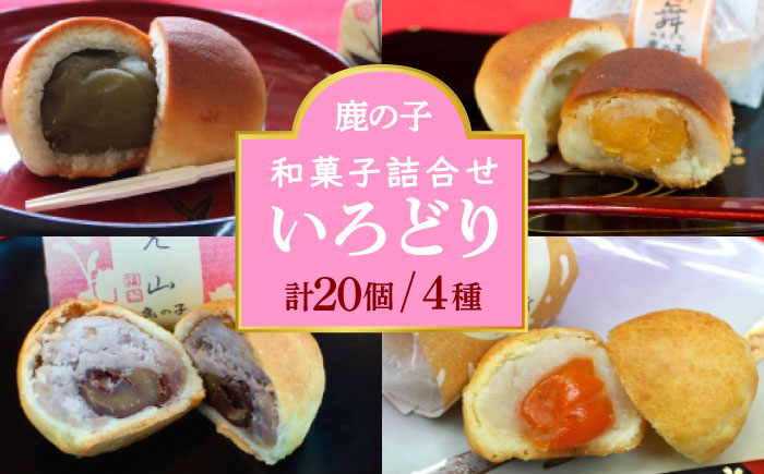 【年内発送】【老舗の菓子屋 鹿の子】和菓子 詰め合わせ「いろどり」4種 20個《築上町》【有限会社 御菓子司 鹿の子】 [ABAC013]