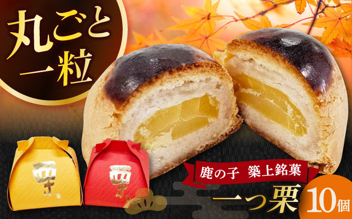 【年内発送】【老舗の菓子屋 鹿の子】和菓子 「一つ栗」 10個《築上町》【有限会社 御菓子司 鹿の子】 [ABAC022]