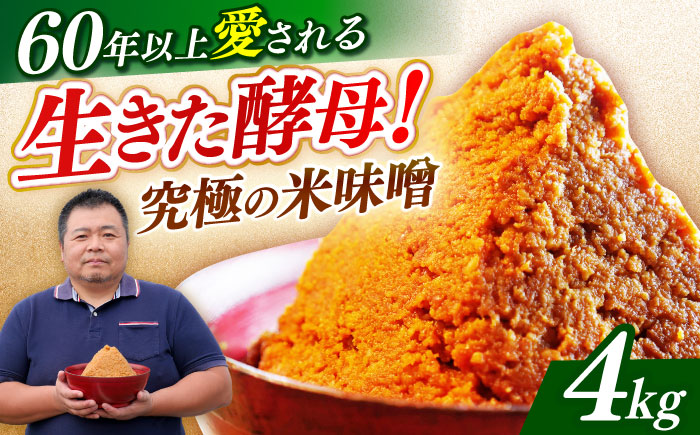 【令和7年10月以降発送】福みそ 米味噌 4kg 《築上町》【安部味噌製造所】 [ABAF003]