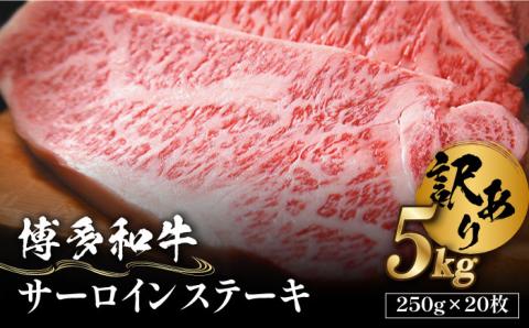 【訳あり】博多和牛 サーロイン ステーキ セット 5kg（250g×20枚）《築上町》【株式会社MEAT PLUS】 [ABBP065]