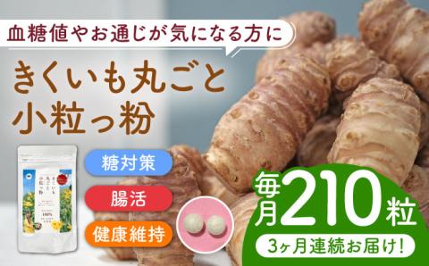 【全3回定期便】きくいも 丸ごと小粒っ粉 1袋 210粒 《築上町》【合同会社豊築マルシェモンステラ】 菊芋 サプリメント サプリ [ABBZ010]