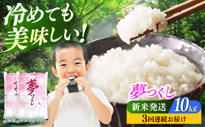 【全3回定期便】【令和7年度産 新米！】 福岡県産米 夢つくし 10kg(5kgx2袋) 精米《築上町》【有限会社ファインリョーコク】 [ABCO025]