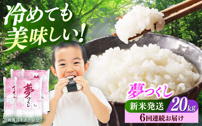【全6回定期便】【令和7年度産 新米！】 福岡県産米 夢つくし 20kg(5kgx4袋) 精米《築上町》【有限会社ファインリョーコク】 [ABCO029]