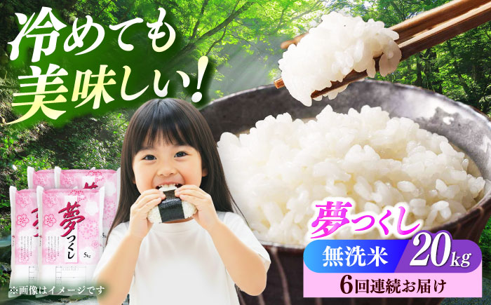 【全6回定期便】【令和7年度産】無洗米 夢つくし 20kg 精米 有限会社ファインリョーコク/築上町 [ABCO041]