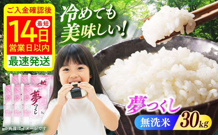 【令和7年度産】無洗米 夢つくし 30kg 精米 有限会社ファインリョーコク/築上町 [ABCO042]
