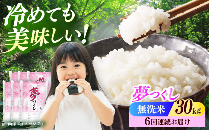 【全6回定期便】【令和7年度産】無洗米 夢つくし 30kg 精米 有限会社ファインリョーコク/築上町 [ABCO044]
