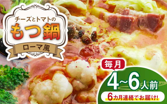 【全6回定期便】チーズとトマトのローマ風もつ鍋（4～6人前）《築上町》【株式会社ベネフィス】 [ABDF062]