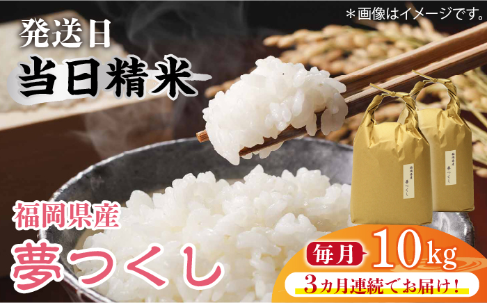 【先行予約】【全3回定期便】福岡の食卓ではおなじみの人気のお米「夢つくし」5kg×2袋 [10kg] [白米]【2024年11月下旬以降順次発送】《築上町》【株式会社ベネフィス】 [ABDF121] 精米 米 ご飯 ごはん こめ コメ
